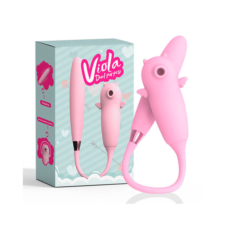 Massageador de Clitóris com 9 Modos de Sucção e Vibrador com 6 Pulsações, Recarregável | 11,8 x 3,1 cm - 2
