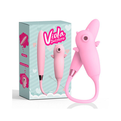 Foto 2 do produto Massageador de Clitóris com 9 Modos de Sucção e Vibrador com 6 Pulsações, Recarregável | 11,8 x 3,1 cm