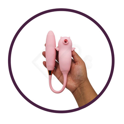 Foto 8 do produto Massageador de Clitóris com 9 Modos de Sucção e Vibrador com 6 Pulsações, Recarregável | 11,8 x 3,1 cm