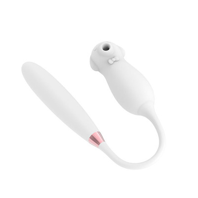 Foto 2 do produto Massageador de Clitóris com 9 Modos de Sucção e Vibrador com 6 Pulsações, Recarregável - Elva Dual Purpose | 11 x 3,2 cm