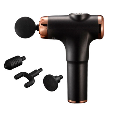 Massageador Corporal Pistola com 4 Ponteiras Estimuladoras Removíveis, 6 Níveis de Intensidade e Recarregável - Fascial Gun