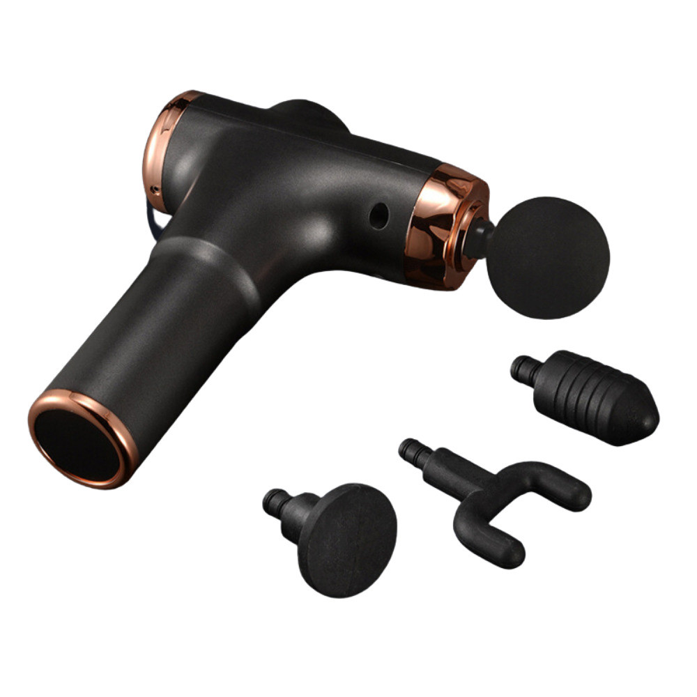 Massageador Corporal Pistola com 4 Ponteiras Estimuladoras Removíveis, 6 Níveis de Intensidade e Recarregável - Fascial Gun - 2
