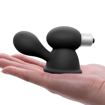 Massageador de Mamilos Duplo em Silicone com 2 Cápsulas Vibratórias e Suçcão Manual - Pleasure Dreams