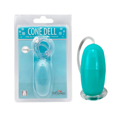 Cone de Pompoar em ABS com Alça de Segurança - Hot Flowers Cone DELL | 9,1 x 2,6 cm | 120g
