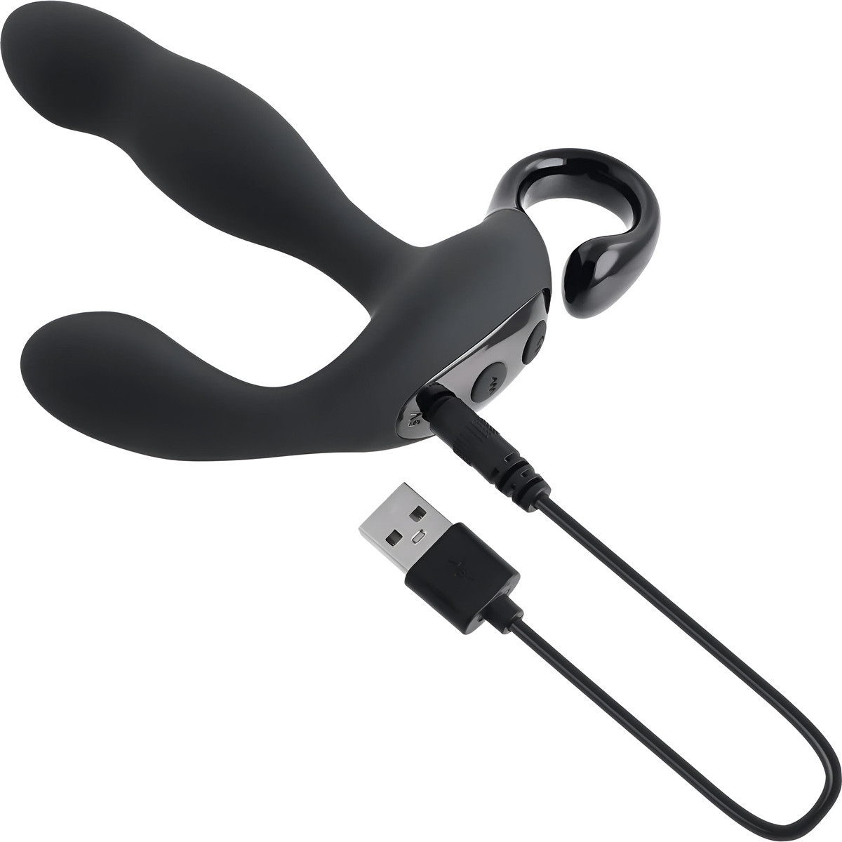 Massageador de Próstata com Estimulador de Períneo em Silicone, 10 Vibrações, Movimentos e Controle Remoto Sem Fio - 10 x 2,6 cm - 4