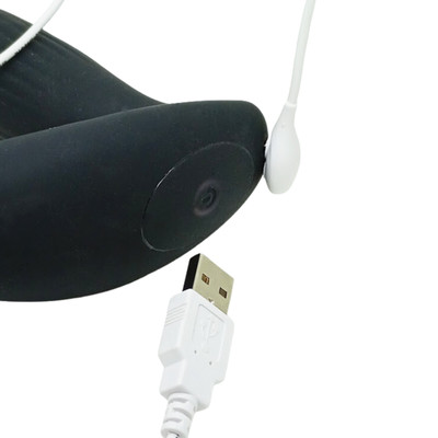 Foto 6 do produto Massageador de Próstata e Estimulador de Períneo em Silicone com 7 Modos de Vibração, Movimentos de Rotação e Controle Remoto - 13,5 x 3,5 cm
