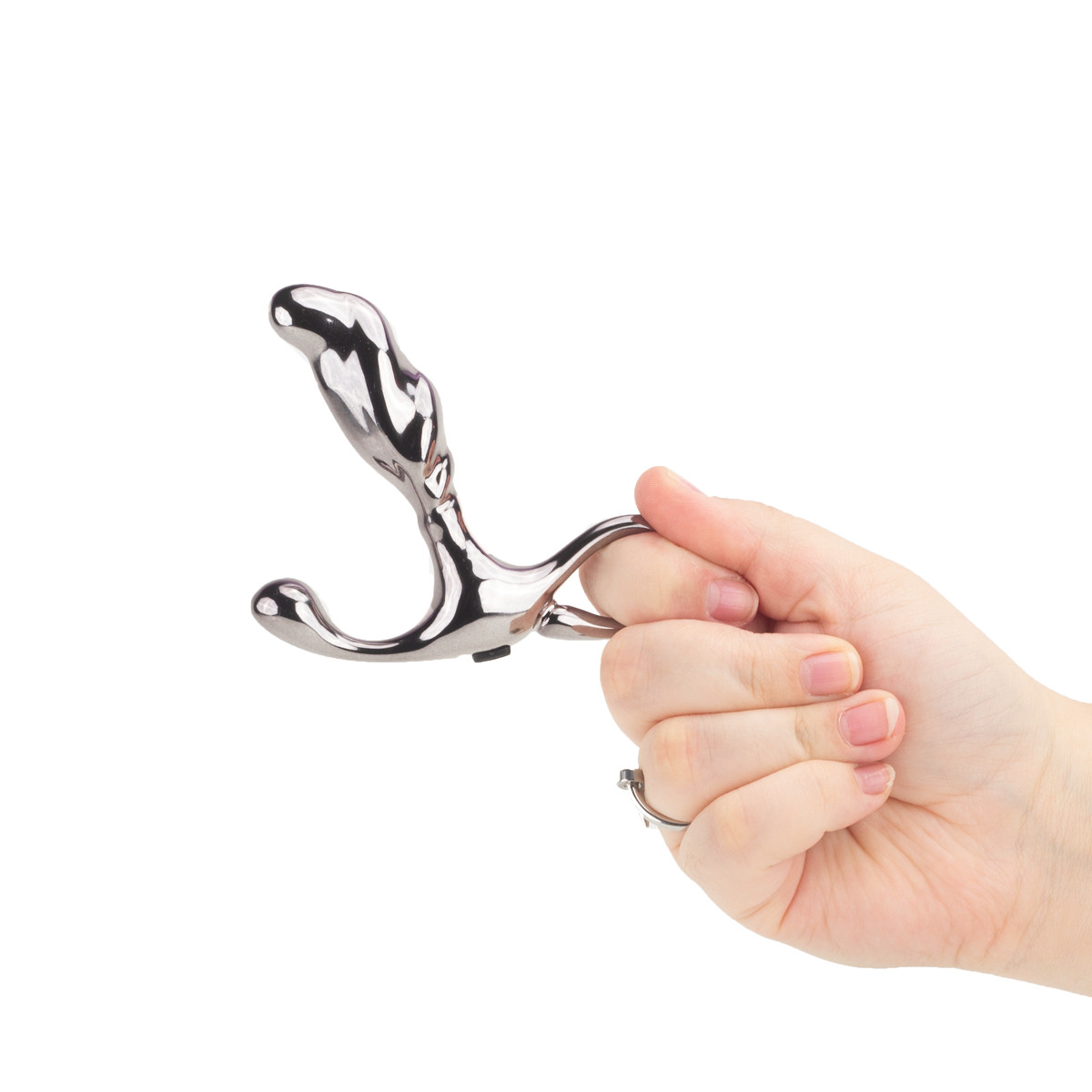 Massageador de Próstata em Metal com Formato Ergonômico e Alça de Segurança - Hard | 6,5 x 1,9 cm | Disponível em 3 Cores - 4