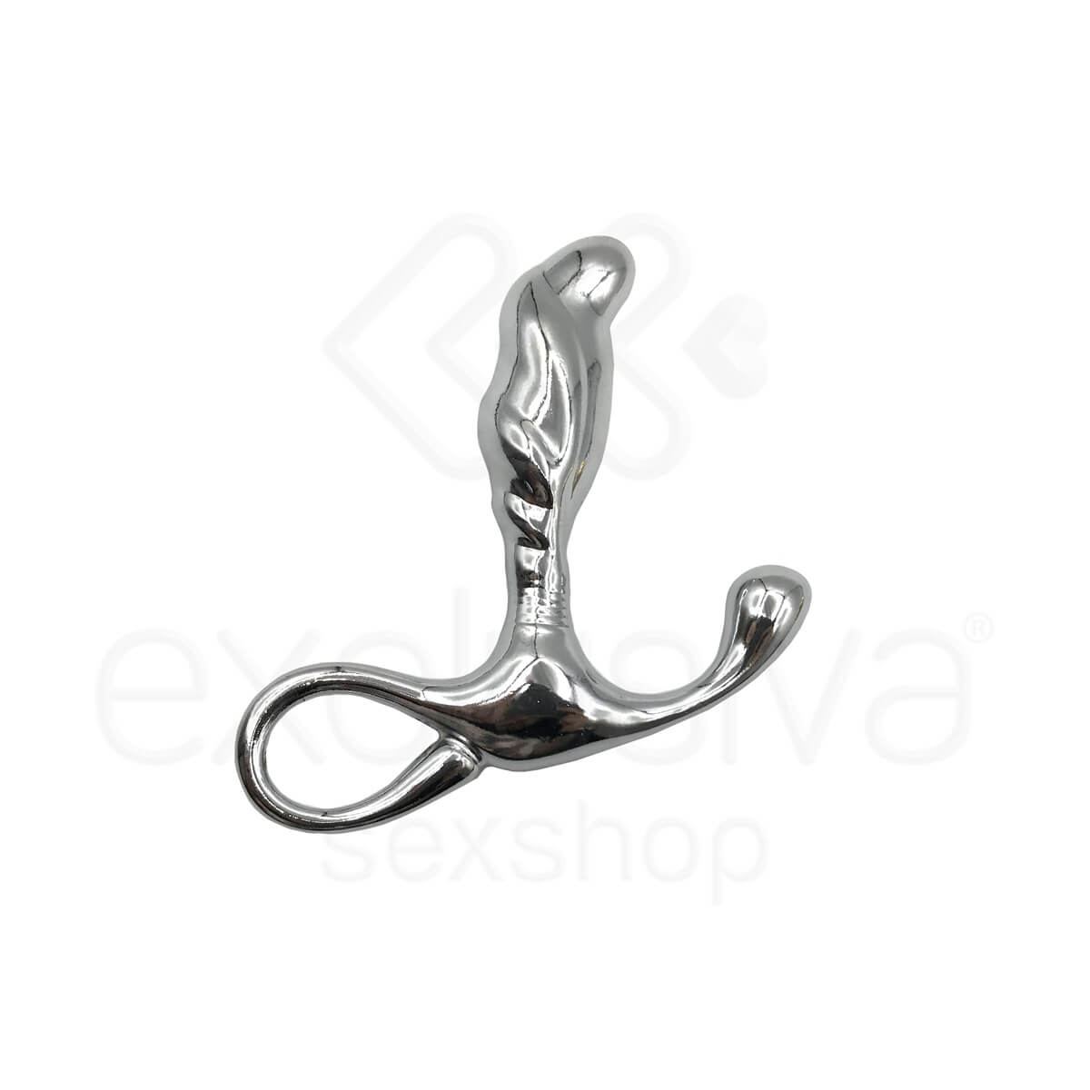 Massageador de Próstata em Metal com Formato Ergonômico e Alça de Segurança - Hard | 6,5 x 1,9 cm | Disponível em 3 Cores - 7