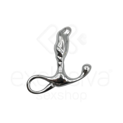 Foto 8 do produto Massageador de Próstata em Metal com Formato Ergonômico e Alça de Segurança - Hard | 6,5 x 1,9 cm | Disponível em 3 Cores