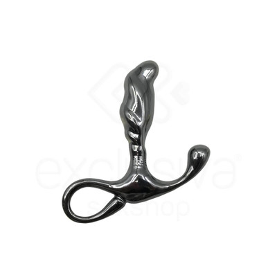 Foto 2 do produto Massageador de Próstata em Metal com Formato Ergonômico e Alça de Segurança - Hard | 6,5 x 1,9 cm | Disponível em 3 Cores