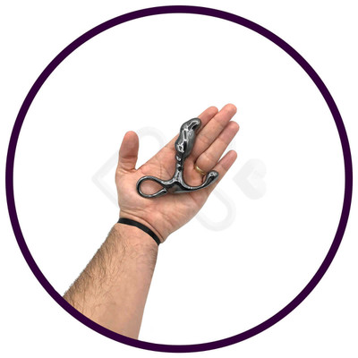 Foto 3 do produto Massageador de Próstata em Metal com Formato Ergonômico e Alça de Segurança - Hard | 6,5 x 1,9 cm | Disponível em 3 Cores