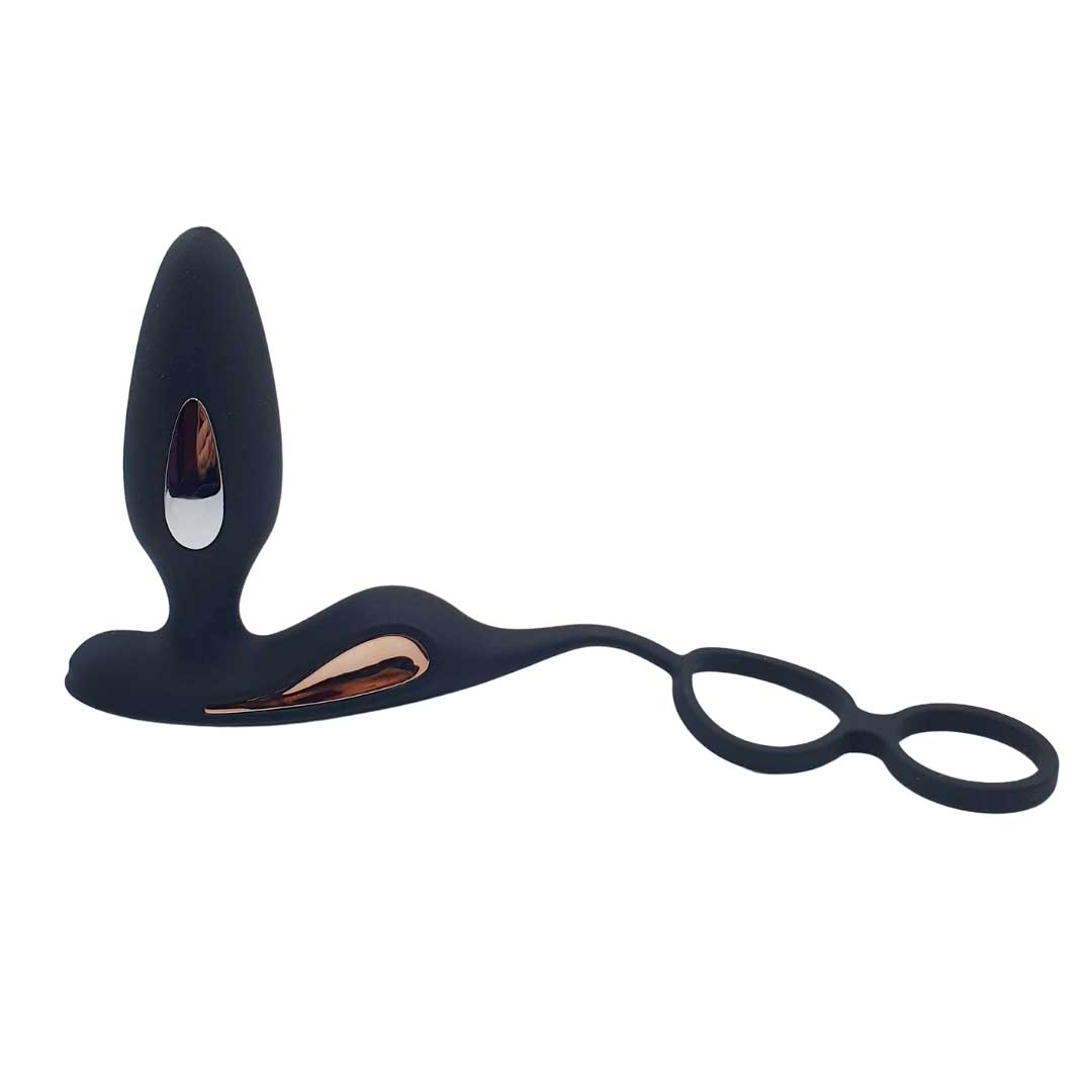 Massageador de Próstata e Períneo Recarregável com Anel Duplo, 9 Modos de Vibração, Função Choque e Controle Remoto Sem Fio - S-Hande Lightning-RCT | Disponível em 2 Cores - 6