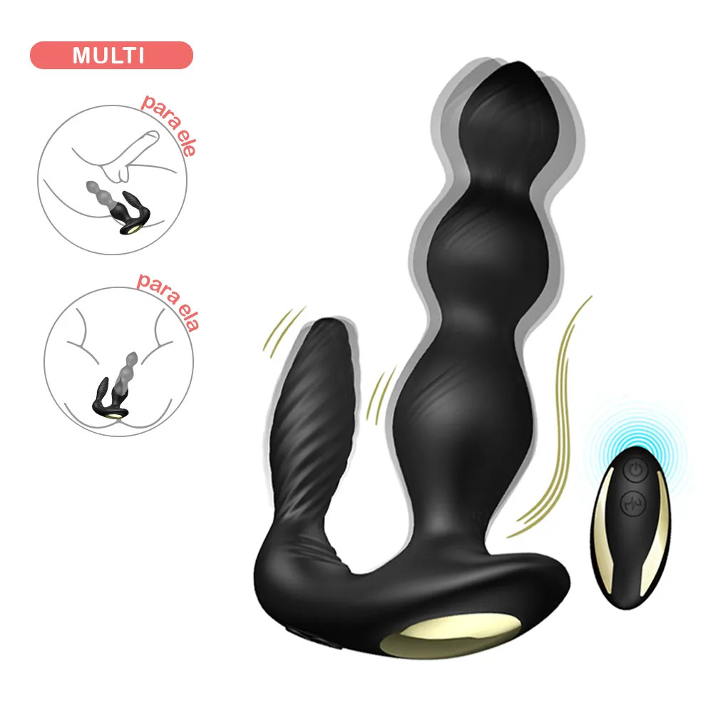 Massageador de Próstata e Períneo Recarregável com Triplo Motor, 9 Modos de Vibração e Controle Wireless - Maxfum| 14,5 x 3,8 cm - 4