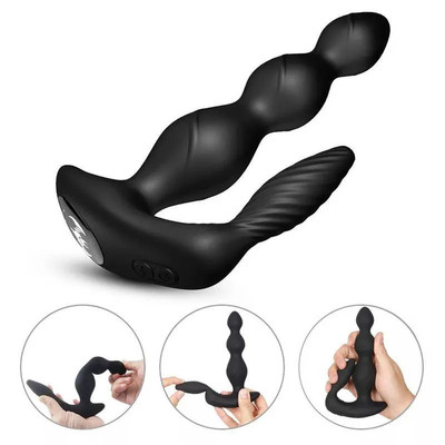Foto 9 do produto Massageador de Próstata e Períneo Recarregável com Triplo Motor, 9 Modos de Vibração e Controle Wireless - Maxfum| 14,5 x 3,8 cm
