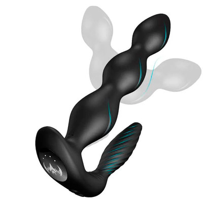 Foto 2 do produto Massageador de Próstata e Períneo Recarregável com Triplo Motor, 9 Modos de Vibração e Controle Wireless - Maxfum| 14,5 x 3,8 cm