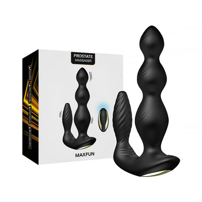 Foto 1 do produto Massageador de Próstata e Períneo Recarregável com Triplo Motor, 9 Modos de Vibração e Controle Wireless - Maxfum| 14,5 x 3,8 cm