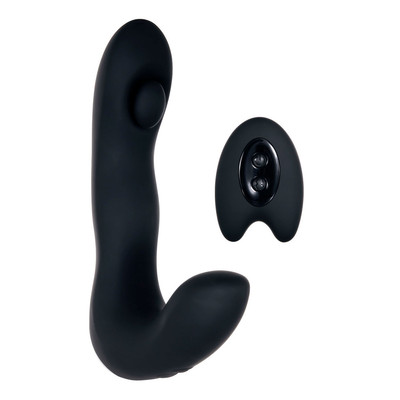 Foto 7 do produto Massageador de Próstata e Períneo em Silicone com 10 Modos de Vibração, 2 Motores e Controle Remoto Sem Fio e Carregamento Via Cabo USB - Zero Tolerance Tap It | 11 x 3,2 cm