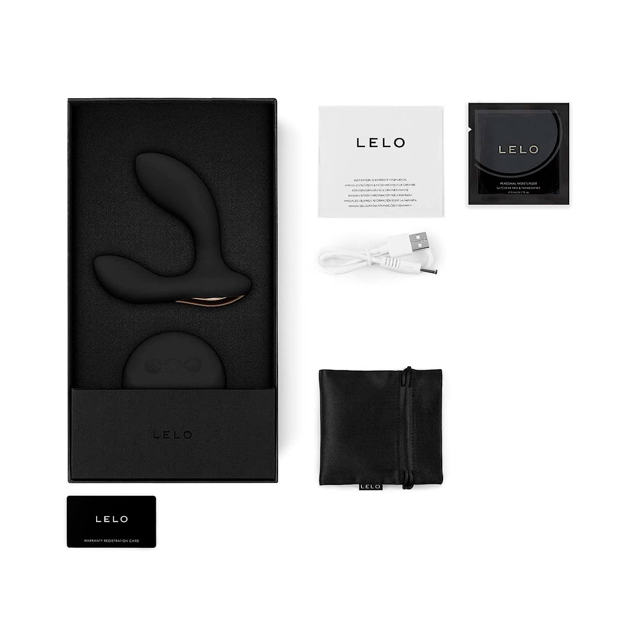 Massageador de Próstata e Períneo em Silicone com 8 Configurações de Vibração e Controle Remoto Á Prova D'Água  - Lelo Hugo | 9 x 3,5 cm - 3