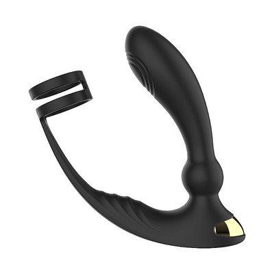 Foto 3 do produto Massageador de Próstata e Períneo em Silicone com Anel Peniano e 9 Modos de Vibração - S-Hande Kings Landing |11,5 x 3,1 cm