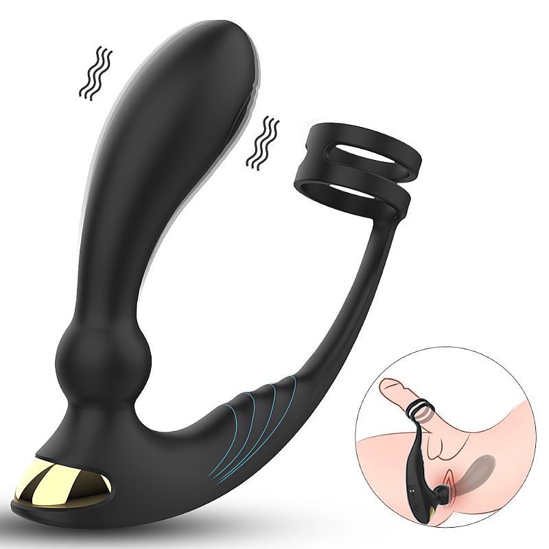 Massageador de Próstata e Períneo em Silicone com Anel Peniano e 9 Modos de Vibração - S-Hande Kings Landing |11,5 x 3,1 cm - 5