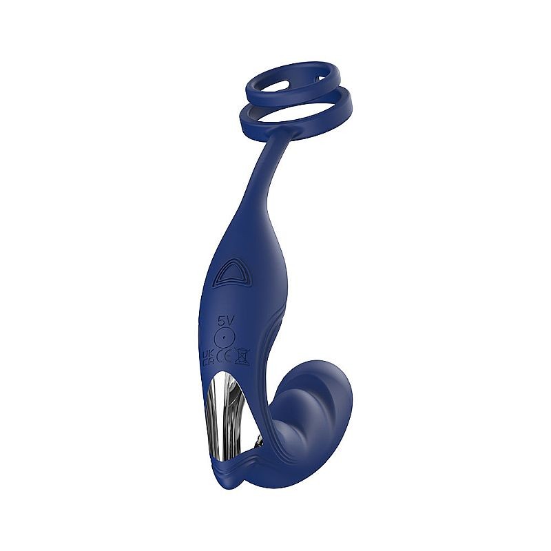 Massageador de Próstata e Períneo em Silicone com Anel Peniano, 9 Modos de Vibração e Controle Remoto Sem Fio - S-Hande Noel RCT | 9 x 3,1 cm | Disponível em 2 Cores - 2