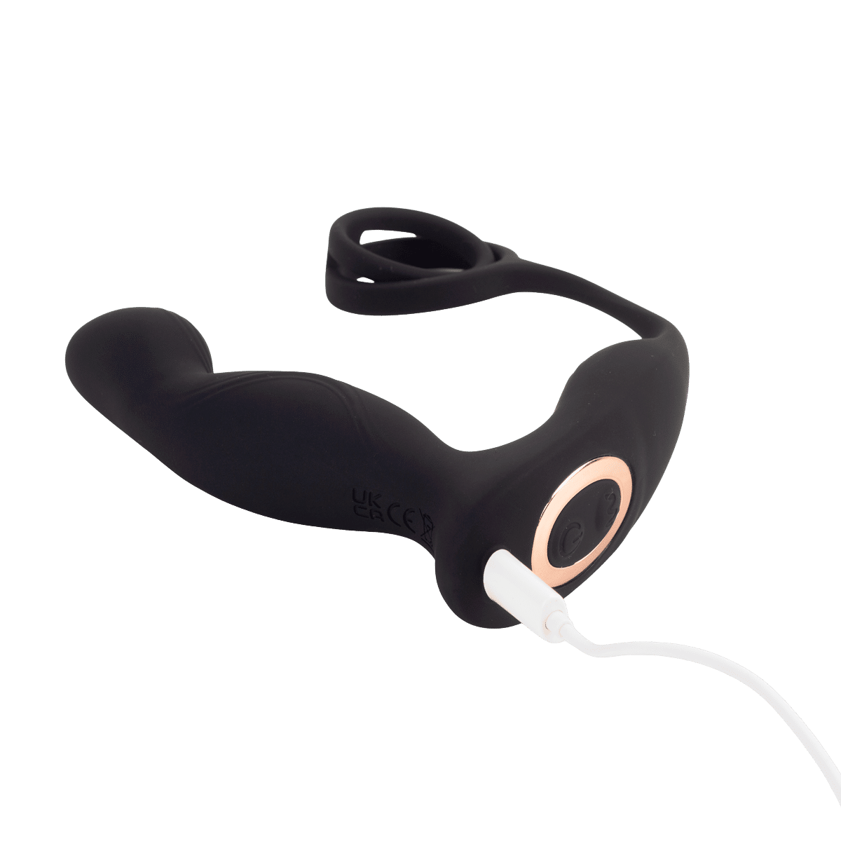 Massageador de Próstata Recarregável em Silicone com Anel Peniano Duplo, 9 Modos de Vibração, 9 Movimentos de Dedilhado e Controle Remoto - S-Hande Virgil-RCT | 10 x 3 cm - 6