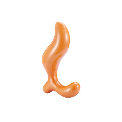 Foto 3 do produto Massageador de Próstata em Resina com Formato Sinuoso com Alça de Segurança | 9,5 x 3,3 cm