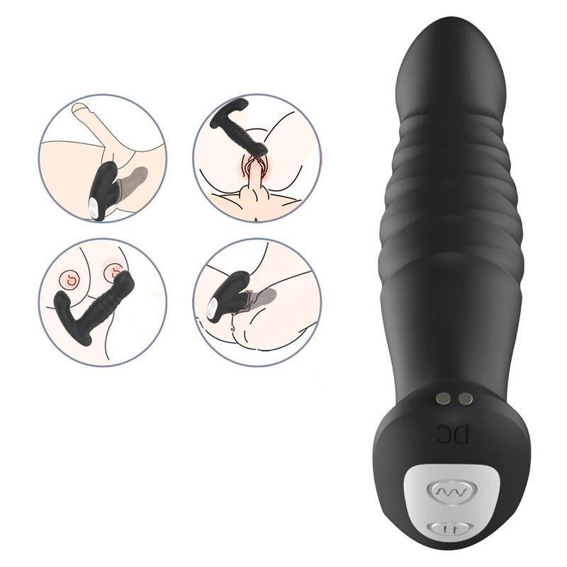 Massageador de Próstata em Silicone com 7 Movimentos de Vai e Vem e 7 Modos de Vibrações - Pleasure Dreams | 12 x 3,4 cm - 4