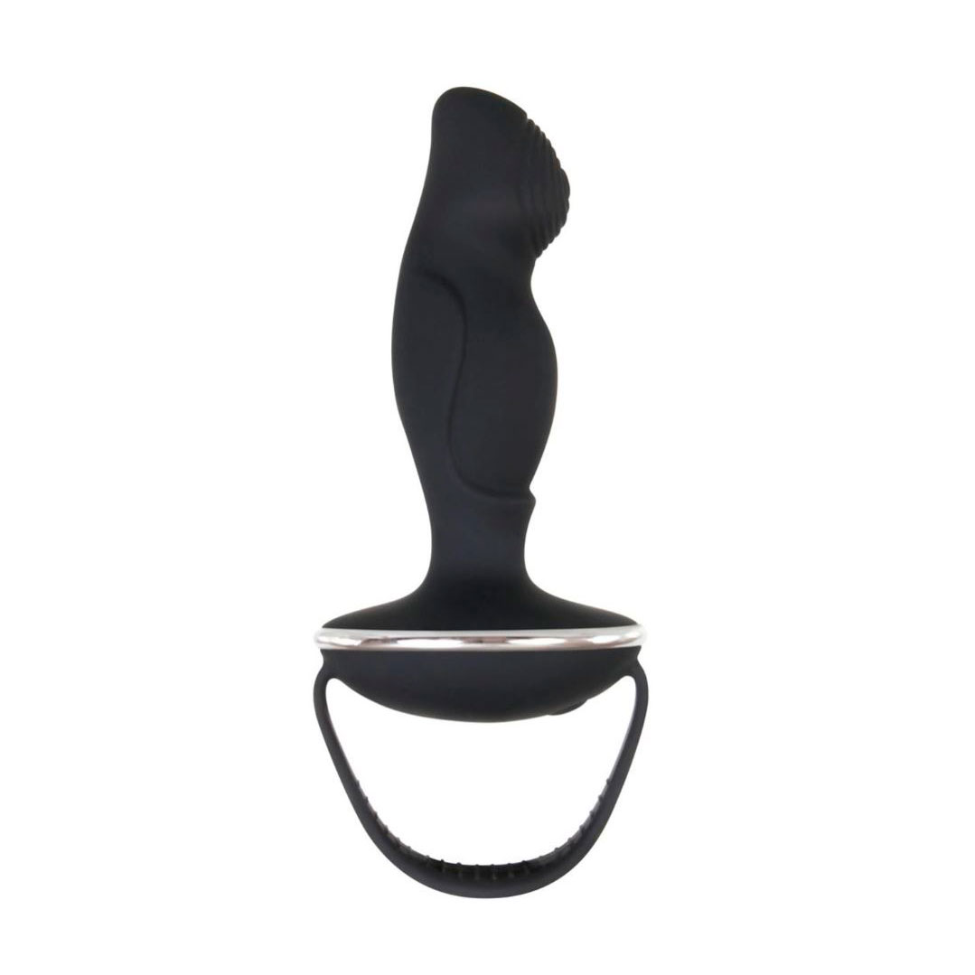 Massageador de Próstata em Silicone com Alça Flexível, 7 Modos de Vibração, Controle Remoto Sem Fio e Carregamento Via Cabo USB - Zero Tolerance The Handyman | 10,5 x 3 cm - 3