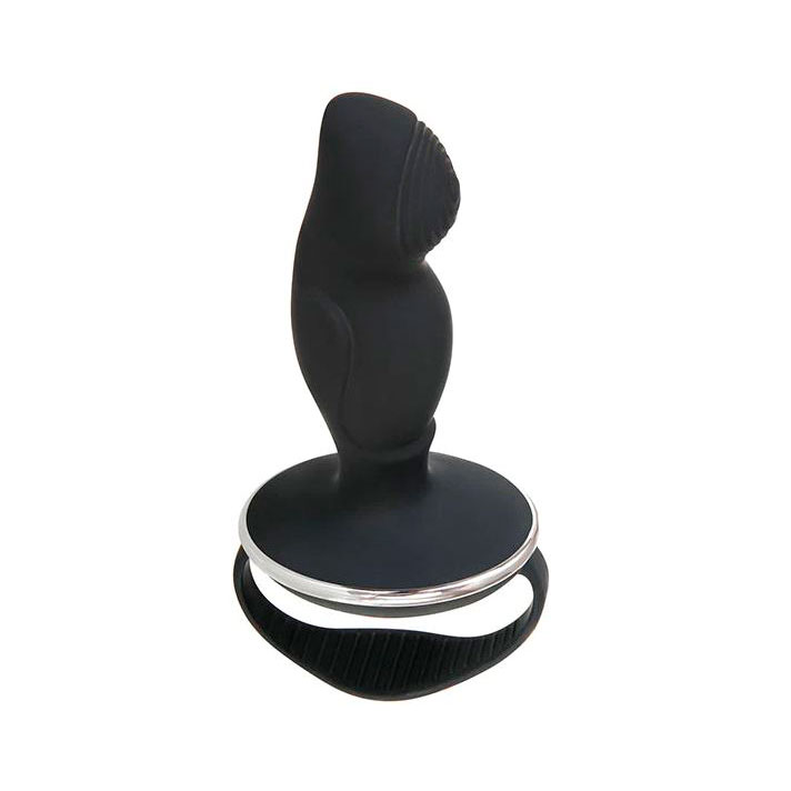 Massageador de Próstata em Silicone com Alça Flexível, 7 Modos de Vibração, Controle Remoto Sem Fio e Carregamento Via Cabo USB - Zero Tolerance The Handyman | 10,5 x 3 cm - 5