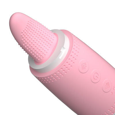Foto 6 do produto Massageador Recarregável com 10 Tipos de Vibração e Estimulador de Língua com 10 Movimentos - Super Tongue Av Wand