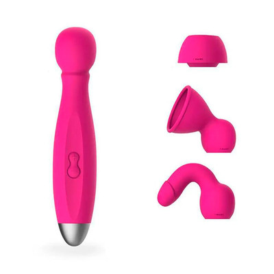 Foto 2 do produto Massageador Recarregável com 3 Estimuladores e 9 Modos de Vibração - S-Hande Bowling - 18 x 3,5 CM | Cor: Rosa
