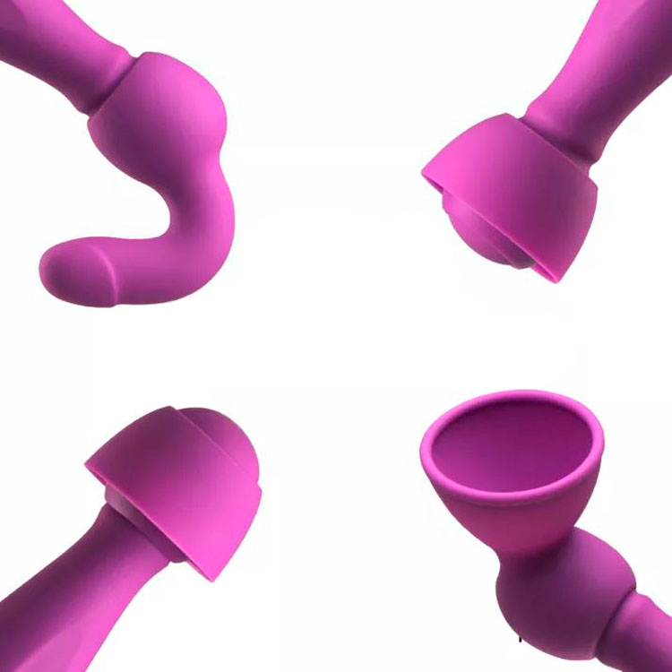 Massageador Recarregável com 3 Estimuladores e 9 Modos de Vibração - S-Hande Bowling - 18 x 3,5 CM | Cor: Roxo - 4