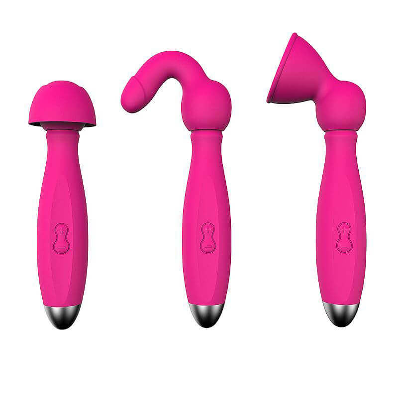 Massageador Recarregável com 3 Estimuladores e 9 Modos de Vibração - S-Hande Bowling - 18 x 3,5 CM | Cor: Rosa - 6