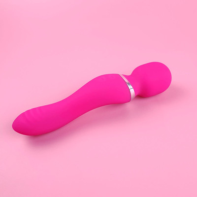 Foto 4 do produto Massageador Recarregável, em Silicone com 9 Modos de Vibração e Resistente à Água - Duo Head | 21 x 4 cm | Disponível em 2 Cores