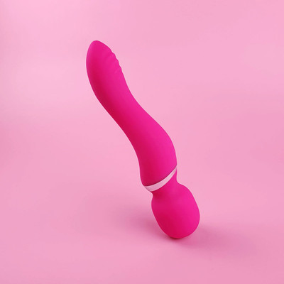 Foto 5 do produto Massageador Recarregável, em Silicone com 9 Modos de Vibração e Resistente à Água - Duo Head | 21 x 4 cm | Disponível em 2 Cores