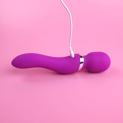Foto 6 do produto Massageador Recarregável, em Silicone com 9 Modos de Vibração e Resistente à Água - Duo Head | 21 x 4 cm | Disponível em 2 Cores