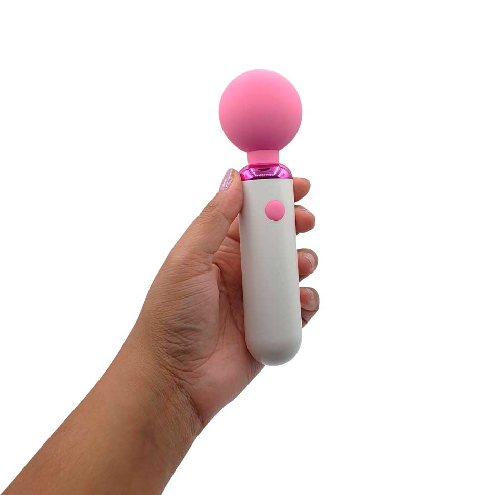 Massageador Recarregável em Silicone com Cabeça Flexível e 10 Modos de Vibração - Adão & Eva Mini Wand | 16,5 x 3,2 cm - 4