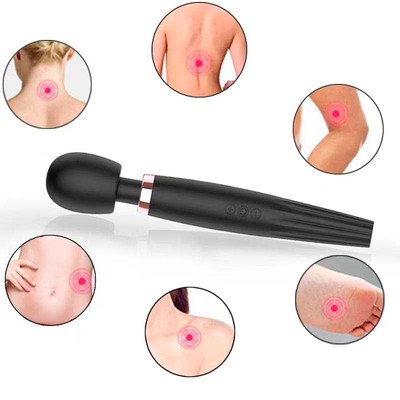 Foto 2 do produto Massageador Recarregável em Silicone com Cabeça Flexível, 5 Modos de Vibração e 4 Modos de Intensidade - 29,5 x 5,4 cm | Pleasure Dreams