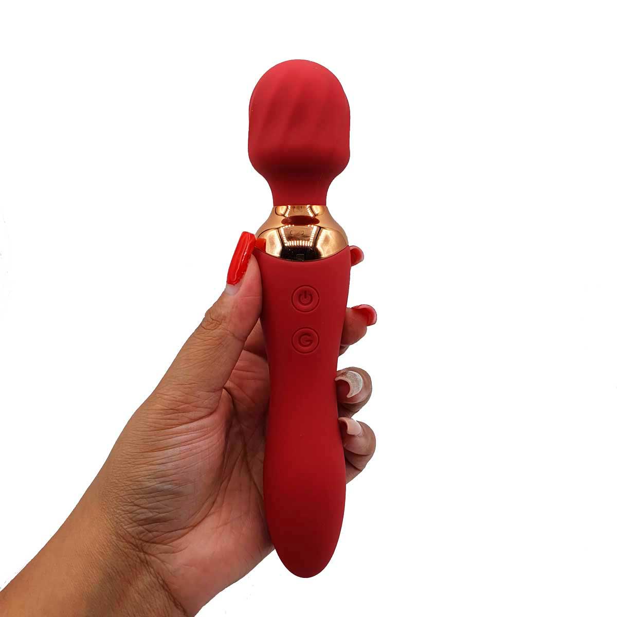 Massageador em Silicone com 2 Motores, 12 Modos de Vibração e Auto Aquecimento - Sagan Born To Feeling | 8,5 x 3,1 cm | Disponível em 2 Cores - 3