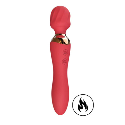 Massageador em Silicone com 2 Motores, 12 Modos de Vibração e Auto Aquecimento - Sagan Born To Feeling | 8,5 x 3,1 cm | Disponível em 2 Cores