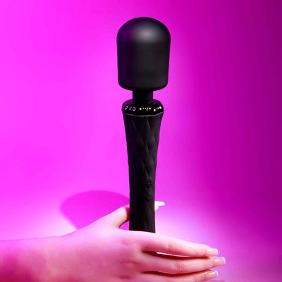 Foto 6 do produto Massageador em Silicone Aveludado com 10 Modos de Vibração, 3 Níveis de Velocidade, Resistente à Água e Recarregável - Evolved Playboy Pleasure Royal Wand