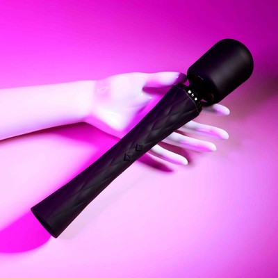 Foto 1 do produto Massageador em Silicone Aveludado com 10 Modos de Vibração, 3 Níveis de Velocidade, Resistente à Água e Recarregável - Evolved Playboy Pleasure Royal Wand
