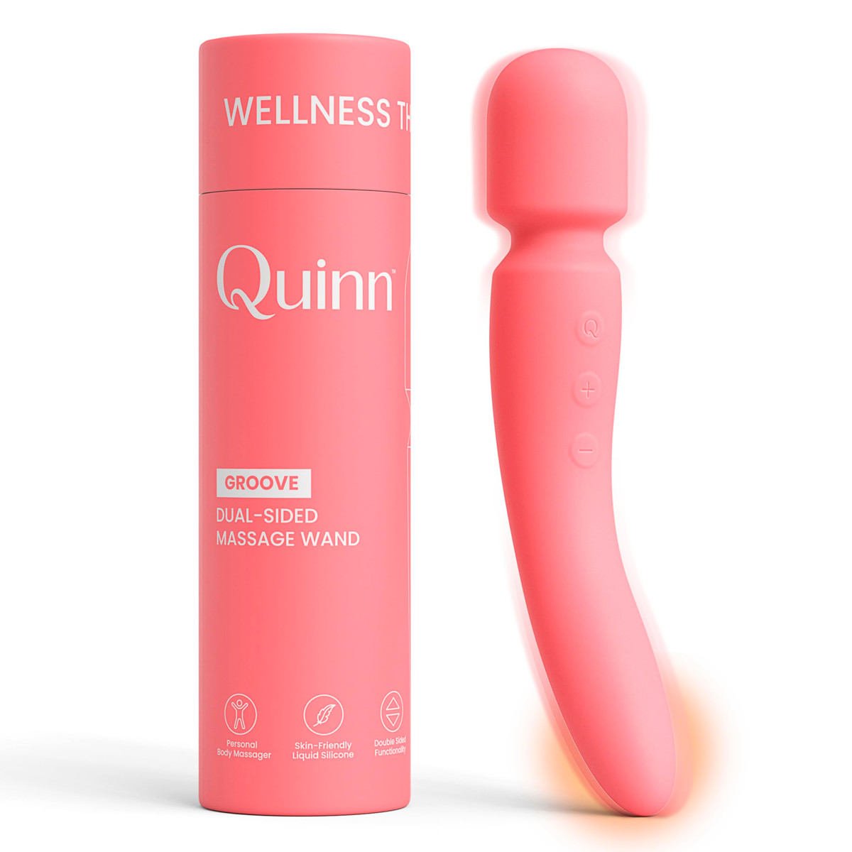 Massageador em Silicone Macio com 2 Motores, 12 Modos de Vibração, 5 Intensidades e Função Aquecimento - Quinn Groove | Disponível em 2 Cores - 5