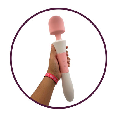 Foto 6 do produto Massageador em Silicone, Recarregável com 10 Modos de Vibração e 5 Velocidades - SuperMan Av Wand Vibrator | 34 x 6 cm