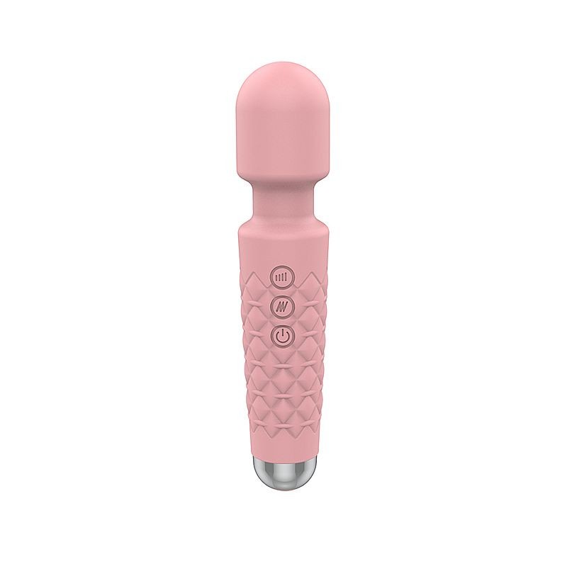 Vibrador Massageador em Silicone com Texturas, 20 Modos de Vibração, 8 Intensidades e Carregamento via Cabo USB - SI | 20 x 4,2 cm | Disponível em 4 Cores - 7