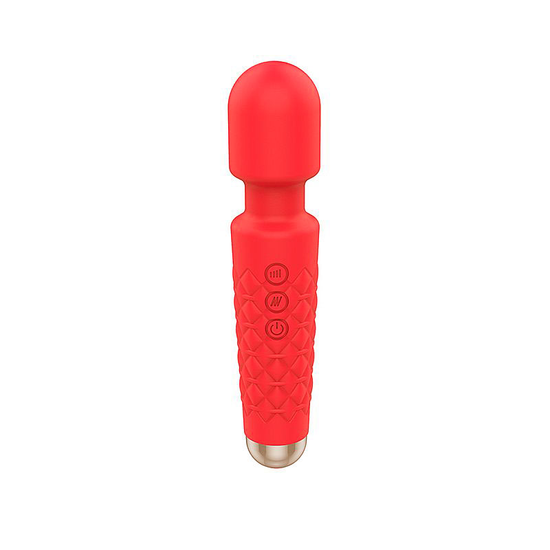 Vibrador Massageador em Silicone com Texturas, 20 Modos de Vibração, 8 Intensidades e Carregamento via Cabo USB - SI | 20 x 4,2 cm | Disponível em 4 Cores - 4