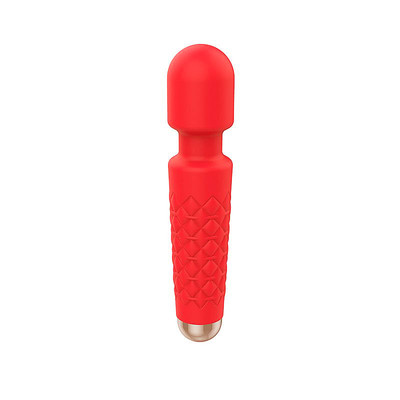 Foto 5 do produto Vibrador Massageador em Silicone com Texturas, 20 Modos de Vibração, 8 Intensidades e Carregamento via Cabo USB - SI | 20 x 4,2 cm | Disponível em 4 Cores