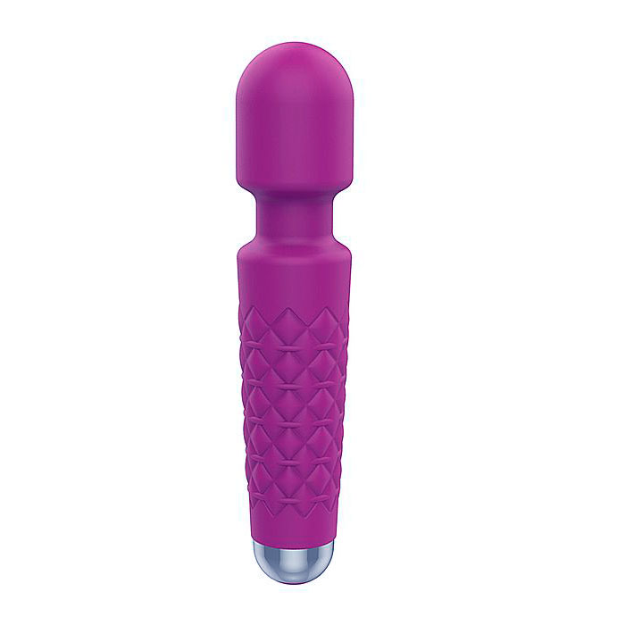 Vibrador Massageador em Silicone com Texturas, 20 Modos de Vibração, 8 Intensidades e Carregamento via Cabo USB - SI | 20 x 4,2 cm | Disponível em 4 Cores - 2