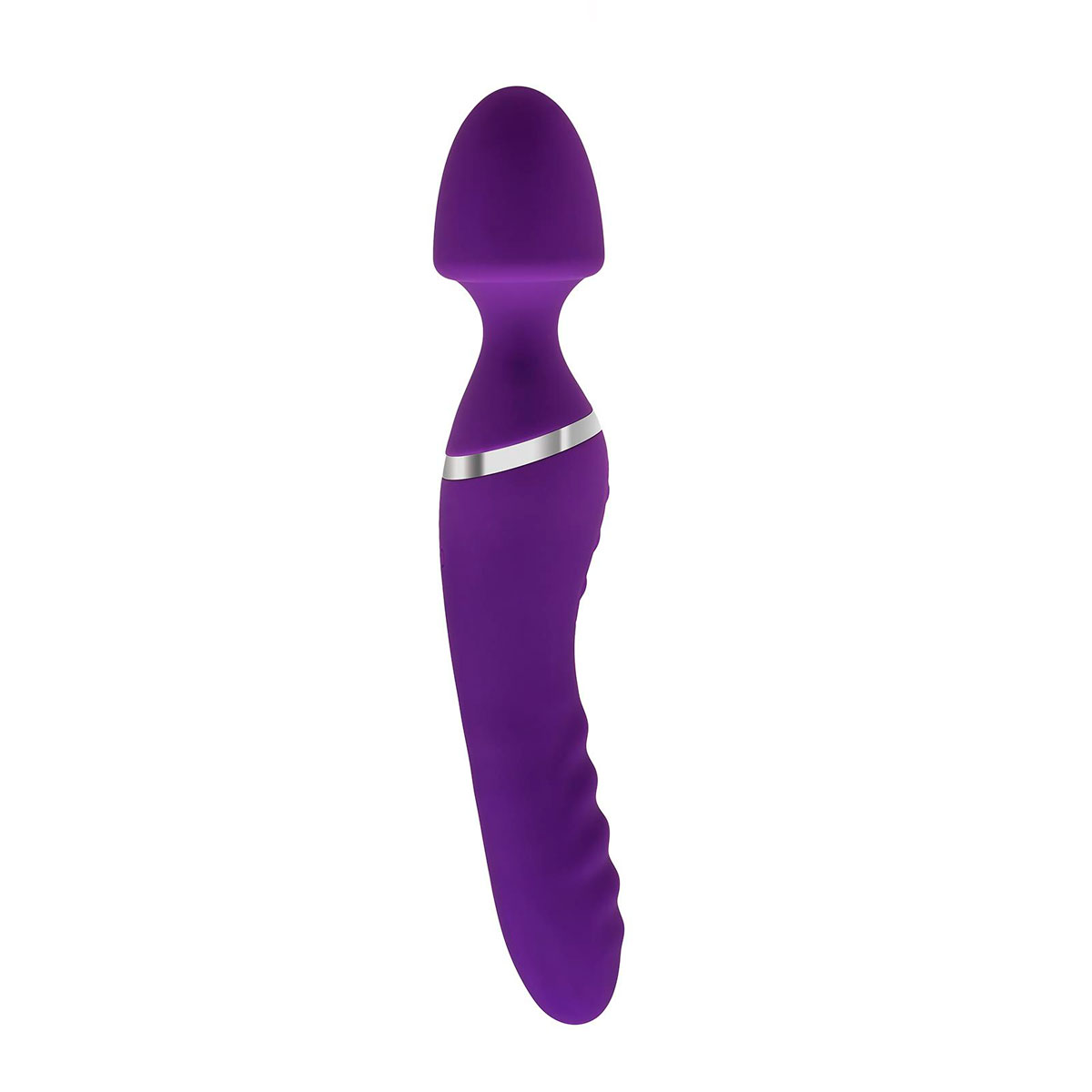 Massageador Vibrador em Silicone com 10 Modos de Vibração e Rotação, Função de Aquecimento e Recarregável - Adam & Eve The Dual End Twirling Wand | 10,5 x 3,4 cm - 2